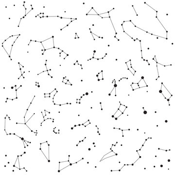 Constellation Sky Night Pattern Bnw