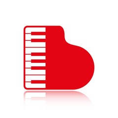 piano icon stock vector illustration flat design