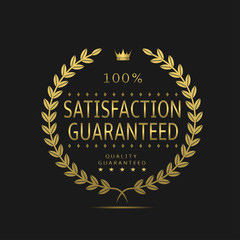 Satisfaction guaranteed label