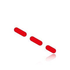 dash-dotted line icon stock vector illustration flat design