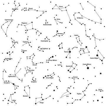 constellation sky night pattern bnw