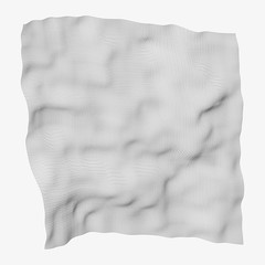 Obraz premium Modern abstract vector illustration. Soaring veil made of small round particles. Distorted structure of dots with 3d effect. Contemporary digital background. Element of futuristic design.