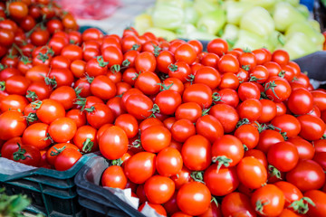 Cherry Tomatoes Red Ripe Market