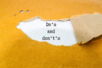 Do's and Don't's concept 