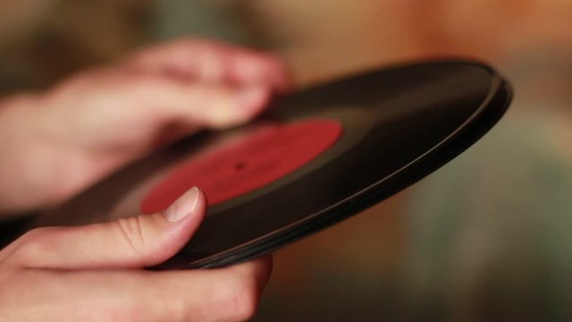 Thumbing through the old vinyl records