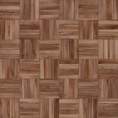 Seamless wood parquet texture chess brown