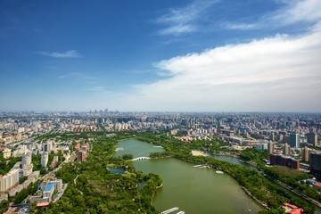 Beijing from above aerial shot