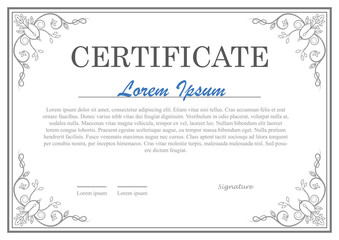Decorative classic certificate template design