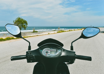 Fototapeta premium Scooter on the road