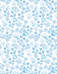 Seamless pattern with a bright floral print.