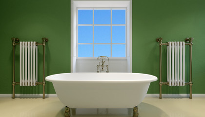 bathroom of the hotel rooms. 3d rendering