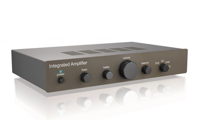 Fototapeta premium Audio integrated power amplifier (3d illustration).
