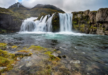 Fototapeta na wymiar Kirkjufellsfoss waterfall in Iceland