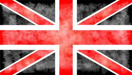 British flag, England, United Kingdom vector grunge