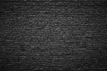 Fototapeta premium ponury tło, czarny ceglany mur ciemny kamień tekstury