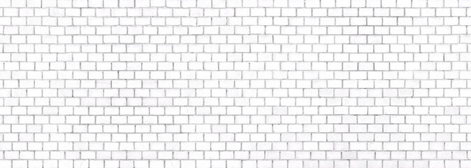 white brick wall panoramic background for design