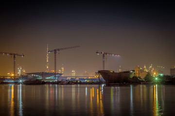 Fototapeta premium Dubai creek at night