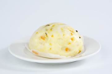 steamed bread isolated on white background