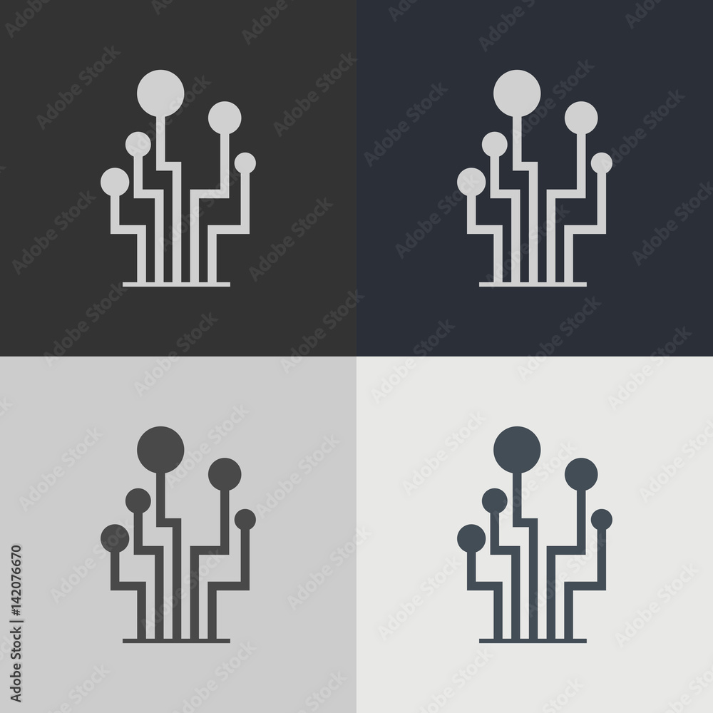 Poster abstract technology element. electronics. science.