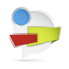 szablon baner dymek ogłoszenie infografika tekst © vempireart