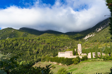Panoramic view of San Pietro in Valle monastery