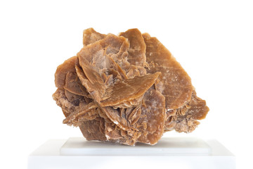 Desert rose,rock composed of gypsum, water and sand, formed in the deserts in very beautiful crystals shape