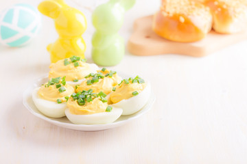 Creamy deviled eggs