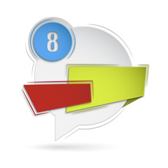 Fototapeta premium szablon baner dymek ogłoszenie infografika tekst