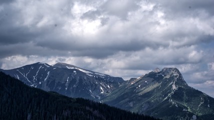mountain landscape and clouds