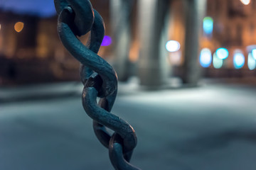 Naklejka premium Large metal chain