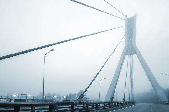 The bridge in the fog.