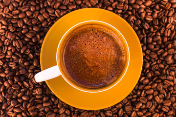 fresh espresso with a beautiful crema