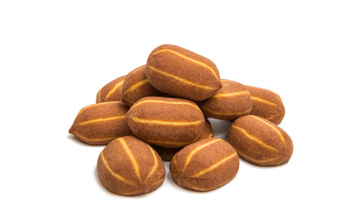 striped biscuits isolated