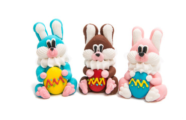 Sugar easter bunny isolated