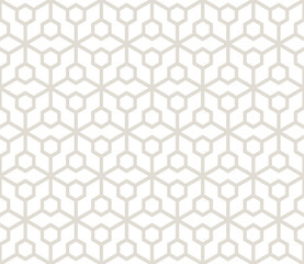 abstract geometric hexagon minimal seamless pattern print