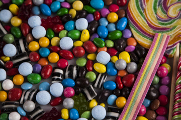 Colorful candy's and lollipop's