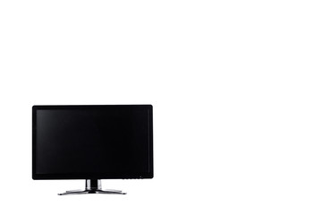 LED monitor computer display on white background  hardware  desktop technology isolated
