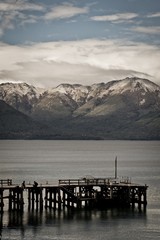 Dock in a patagonian lake