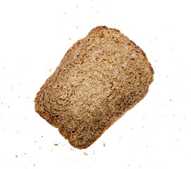 rye bread on a white background