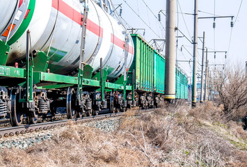 Naklejka premium railroad cars and cisterns