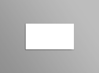 Blank white flyer template paper on grey background with soft shadows. Ready for your design