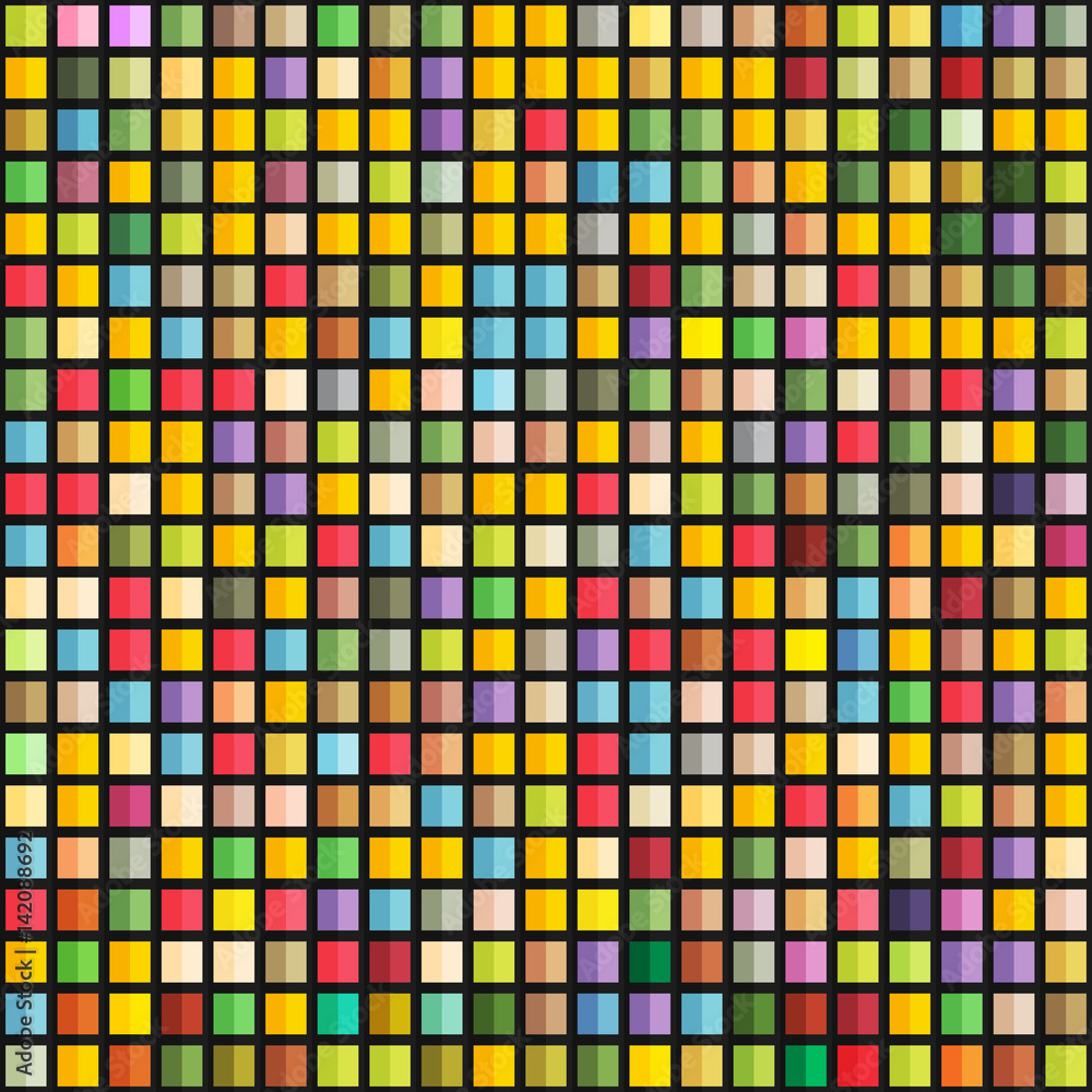 Aufkleber abstract geometric seamless pattern of color blocks