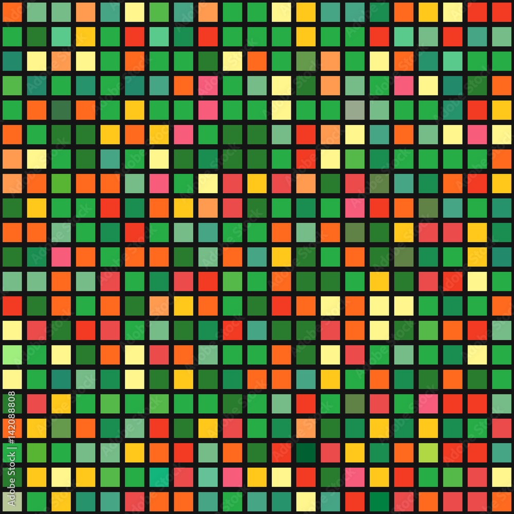 Aufkleber abstract geometric seamless pattern of color blocks