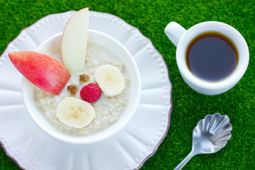 Easter bunny oatmeal bowl