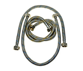 the water hose into a metal braid