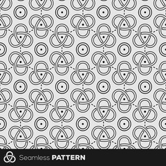 Vector seamless pattern. Repeating Triquetra Symbol