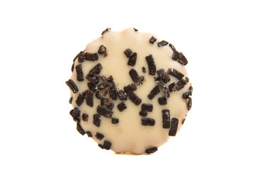 Cookies in chocolate isolated