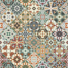 Orange and green abstract patterns