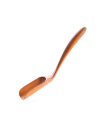wooden spoon on white background