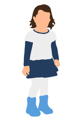 Fototapeta premium Vector, silhouette child, colorful